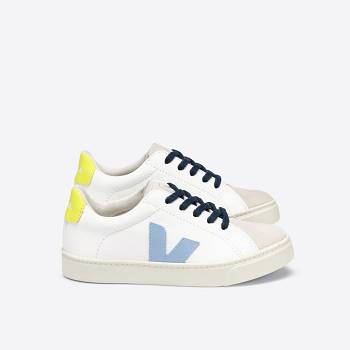 Veja Esplar Lace Chromefree Biele / Modre - Detske Topanky